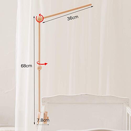 let's make Baby Crib Mobile Arm - Wooden Baby Mobile Crib Holder for Mobile Hanging Baby Crib Attachment for Nursery Decor - Image 4