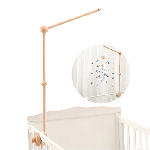 let's make Baby Crib Mobile Arm - Wooden Baby Mobile Crib Holder for Mobile Hanging Baby Crib Attachment for Nursery Decor - Image 1