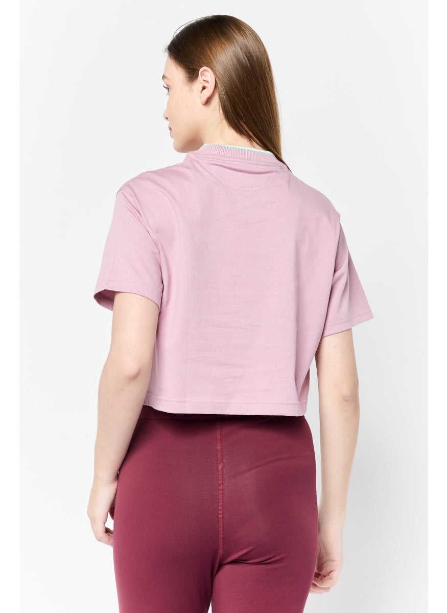 Reebok Women Sportswear Fit Short Sleeves Outdoor Top, Pink  - Image 4