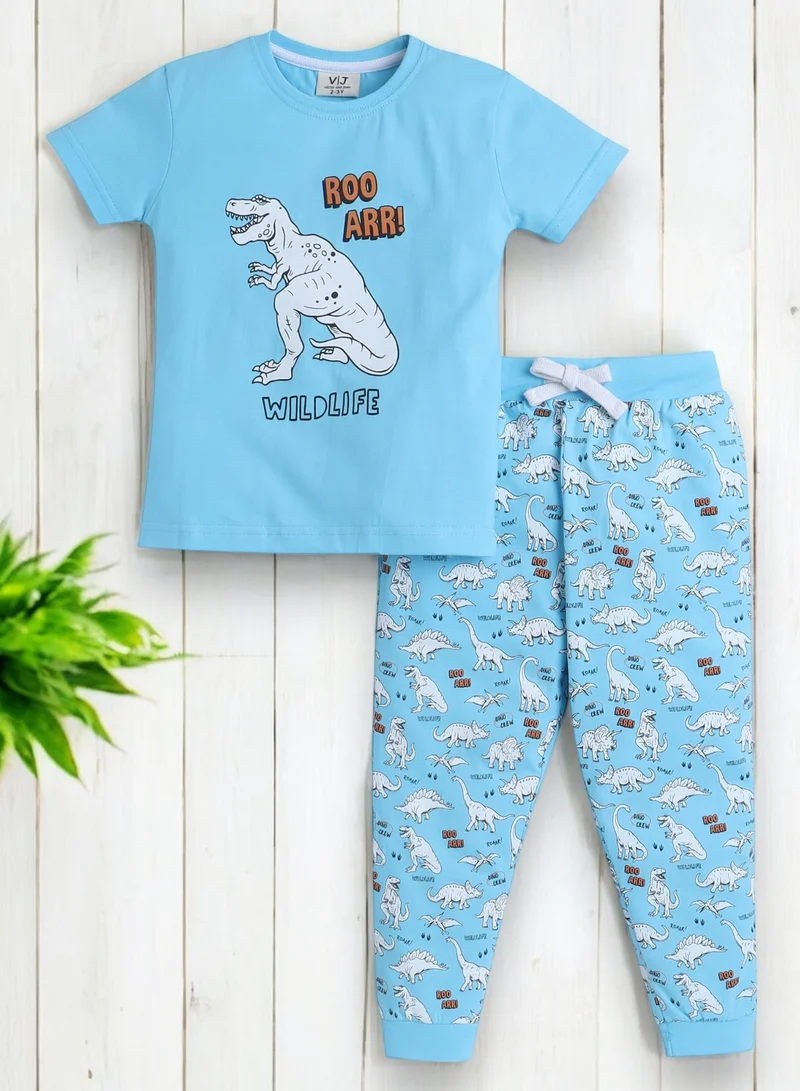victor and jane Victor and Jane - Printed T-shirt and All-Over Printed Pyjama Set