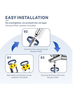 Generic 150CM Extra Long Shower Hose, Baytion 360°Anti-twist 304 Stainless Steel Handheld Shower Hose for Shower/Sitz Bath/Pet or Child Bathing【Leak-proof 】【Anti-erosion】【1/2” Brass Spin Inner Core】  - Image 5