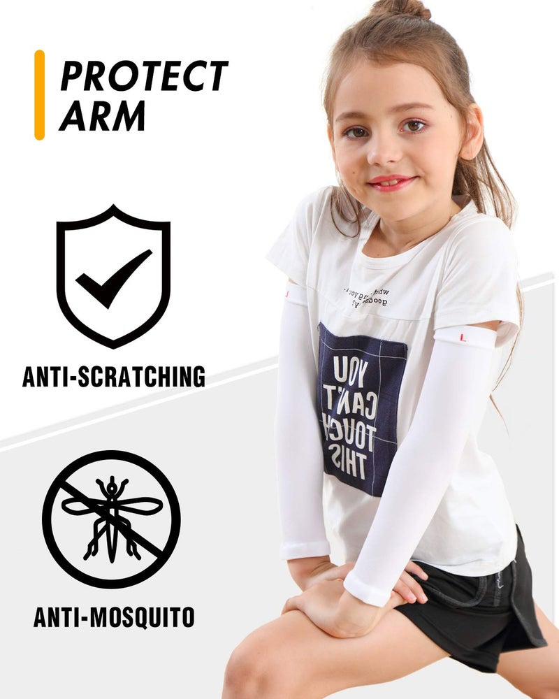 Newbyinn Arm Sleeves for Kids, Toddlers 1 Pair/ 3 Pairs, Warmer Gloves UPF 50 UV Sun Protection Sleeves to Cover Arms - Image 4