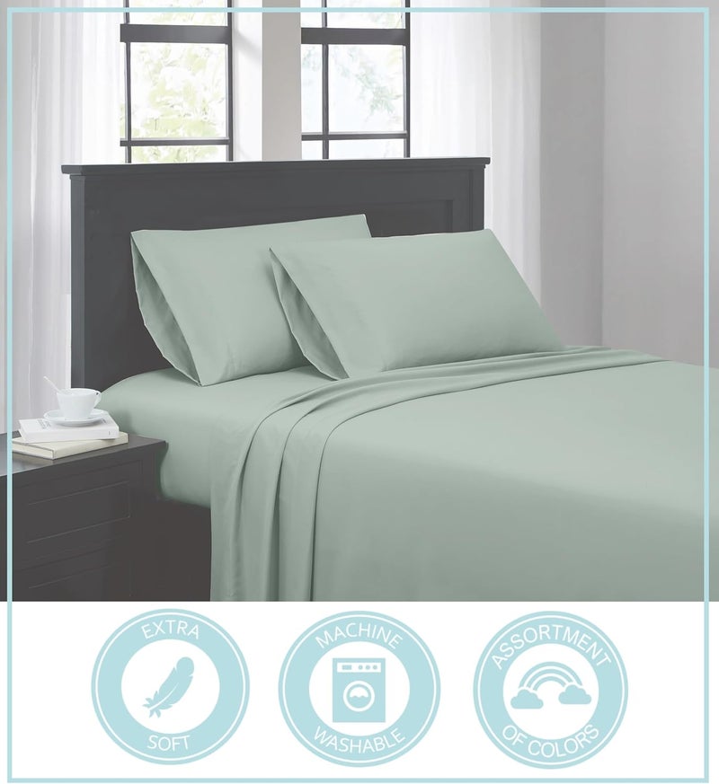 TRULY SOFT Everyday Sheet Set Peach Polyester 3-Piece Twin XL Sheet Set, Solid Color Themed, Adult Bedding, Oeko-TEX Certified - Image 4