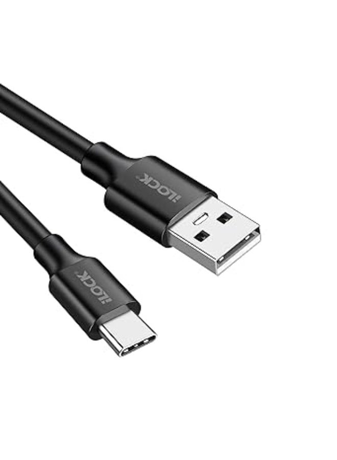 آي لوك كابل شحن iLOCK من USB-A إلى Type-C بتصميم PVC متين – طول 1 متر – أسود - Image 4