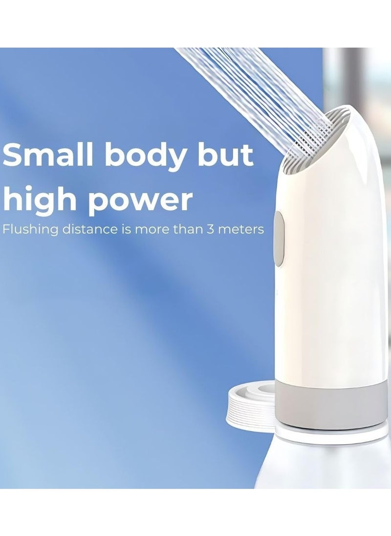 Portable Electric Bidet with 400ml Water Bottle and 3 Nozzles for Adjustable Spray Patterns, Featuring One-Touch Controls for Easy Operation, Ideal Personal Hygiene Sprayer for Home, Office and Outdoor Use