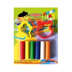 Bambalio BMC-008 Modelling Clay with 2 Moulds,6 Colours - Image 1