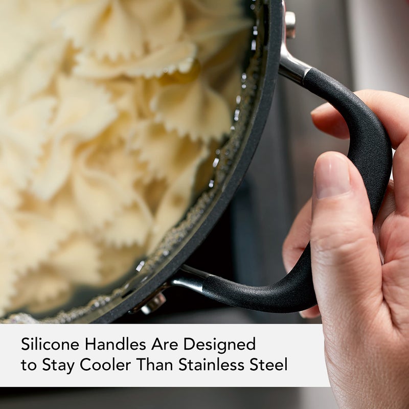 KitchenAid 84805 Hard Anodized Nonstick Stockpot with Lid, 8 Quart - Onyx Black - Image 5