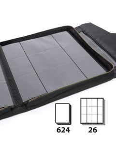 ENHANCE Trading Card Binder Album 12 Pocket Tcg Binder For 624 Cards Side Loading Card Binder With Accessory Pocket Premium Protective Exterior Compatible With Pokemon Mtg Yugioh Sports Cards  - Image 3
