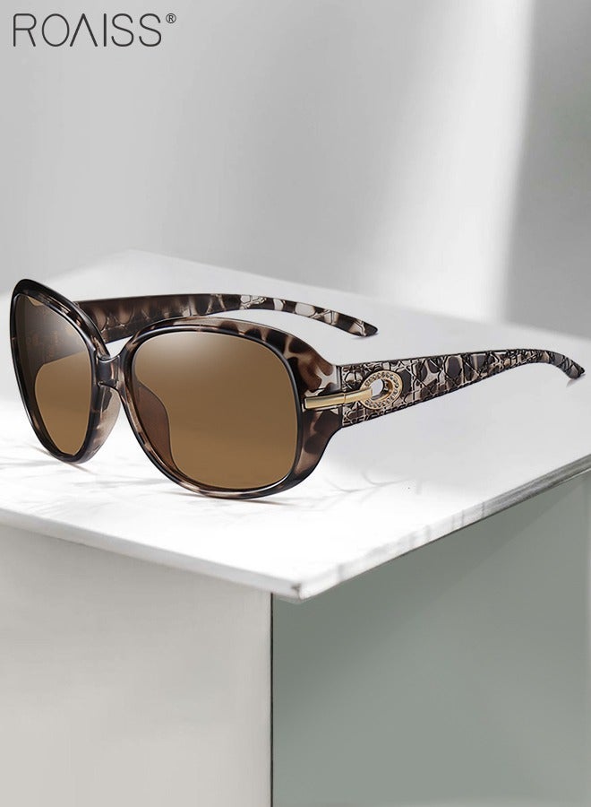 roaiss Women's Oversized Square Polarized Sunglasses UV400 Protection Sun Glasses Fashion Anti-glare Sun Shades for Women with Glasses Case 62mm - Image 2