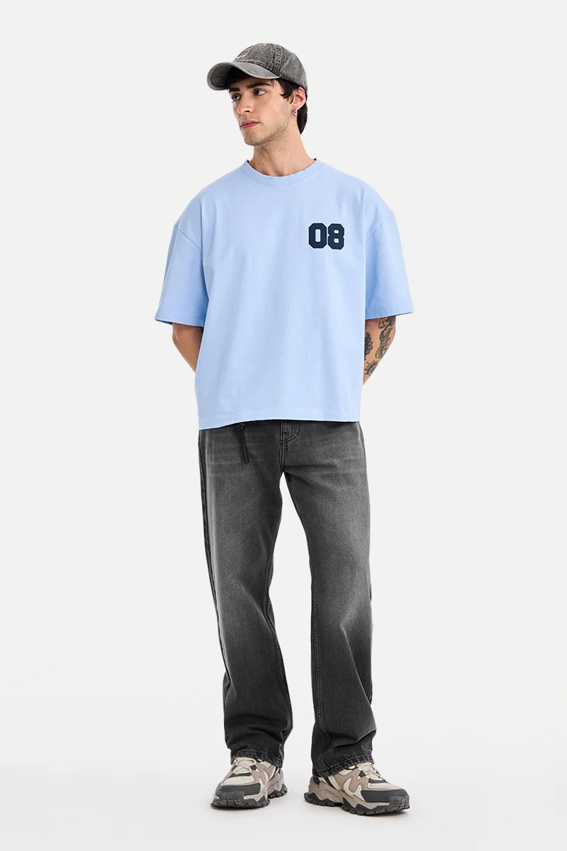 سنيتش Charcoal Grey Solid Straight Fit Casual Jeans