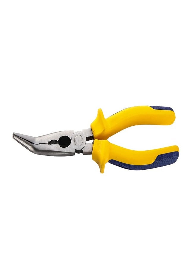 AGRICO TATA AGRICO Bent Nose Plier | Long Nose Pliers | Bent Nose Pliers | Circlip Professional | Multipurpose works | Non-Slip Handle | internal circlip plier | Pliers set tools (6"Inch -Multicolor) - Image 1