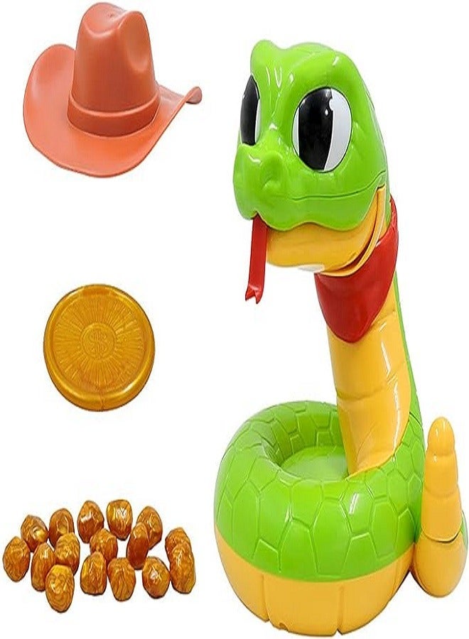 Electric Rattlesnake Tricky Toy, Scary Biting Snake Interactive Game Multiplayer Party Game Prank Toy for Parents Kids Friends  - Image 1