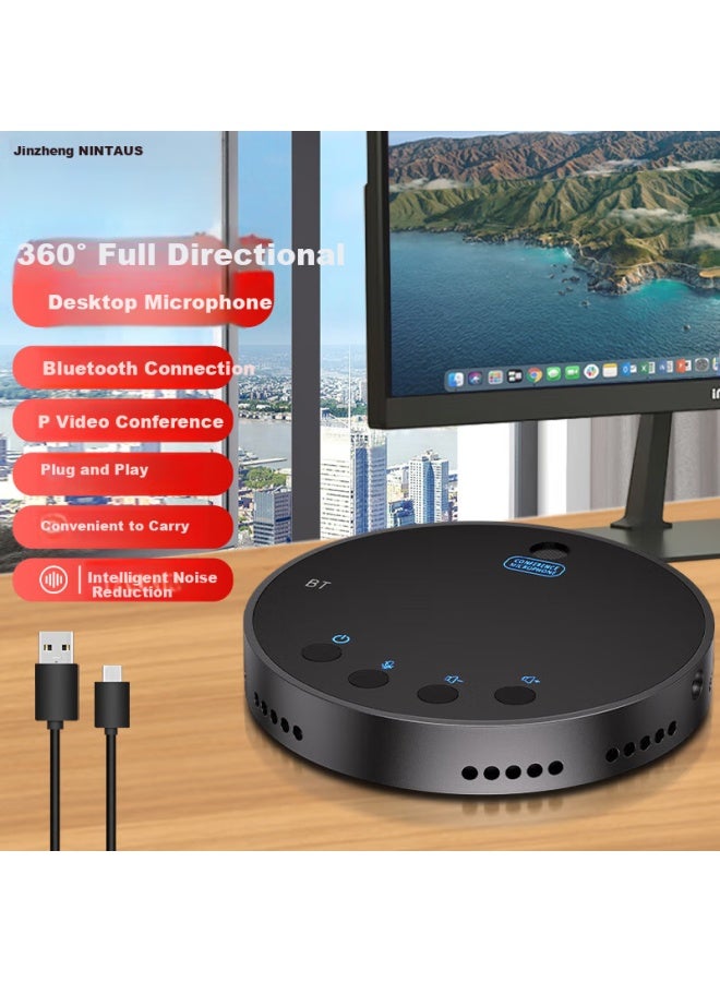Nintaus Y08b nidirectional Microphone Conference Reception Bluetooth Wireless Rechargeable Telephone Tube nidirectional Recording Speaker Driver-free Desktop Usb Intelligent Noise Reduction - Image 1