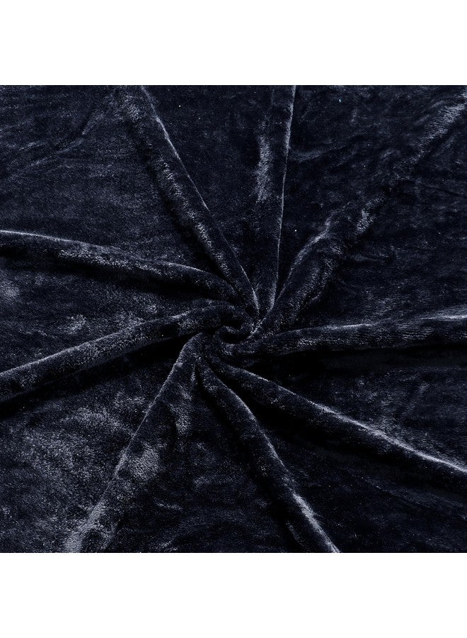 RD TREND 210 TC 300 GSM Flannel Super Warm Bedsheets for Winter King Size Bed (105X105 Inches) with 2 Pillow Cover Size (18x28 Inches)- Black - Image 2