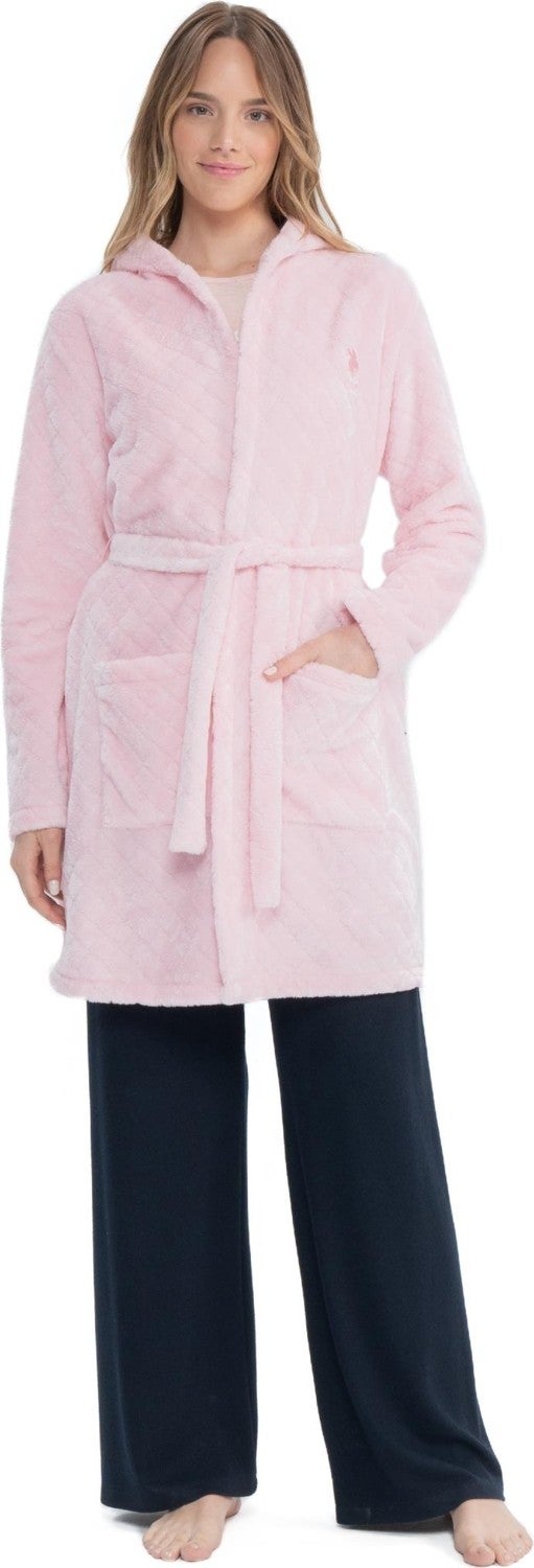 U.S. Polo Assn. Women's Fleece Robe - Image 1