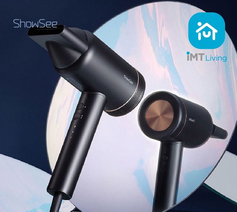 Showsee A8 Quick-Dry Negative Ion Hair Dryer 1800w, Red - Image 3