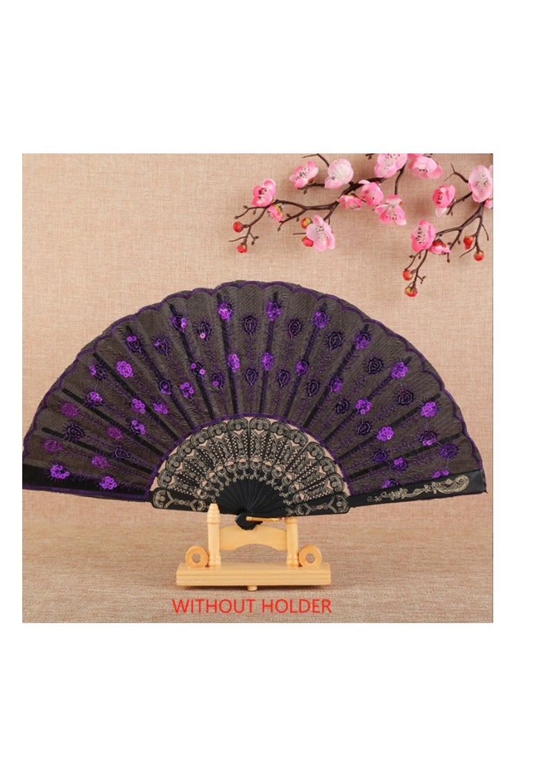 OASIS-TH Floral Folding Hand Fan Handheld Folding Fan - Image 2