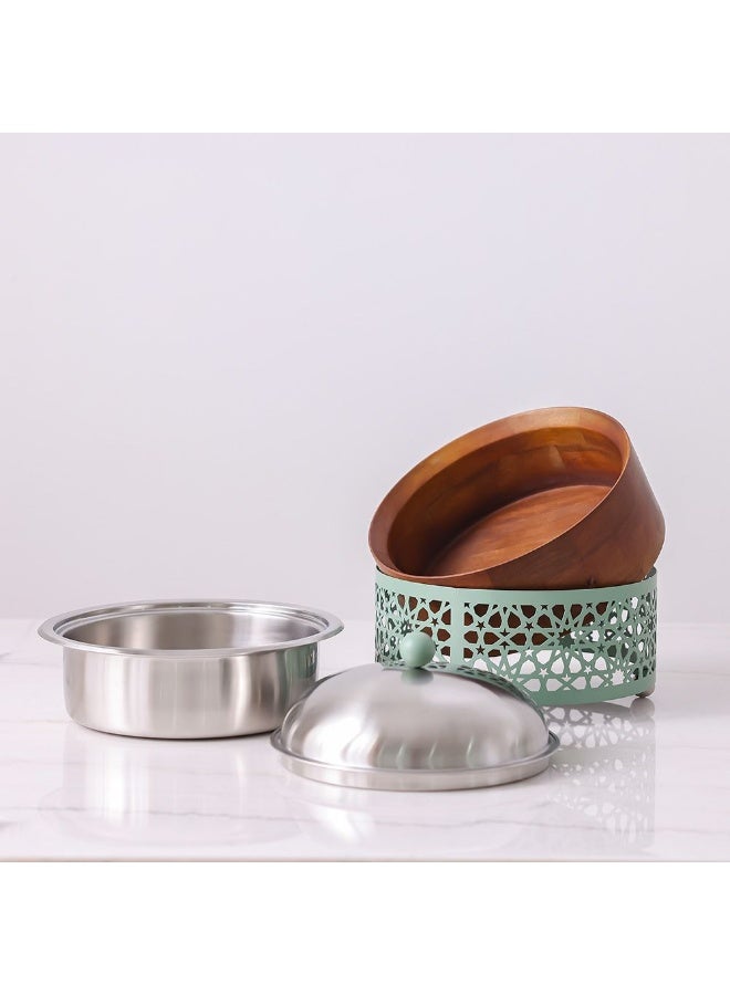 DANUBE HOME وعاء نوماريس الساخن 2500 مل - مصقول غير لامع، مطلي بالبودرة، تصميم متين وأنيق، مثالي للحفاظ على الطعام ساخنًا، احتفاظ بالحرارة، مثالي للاستخدام المنزلي وتناول الطعام 28x28x17 سم - Image 4