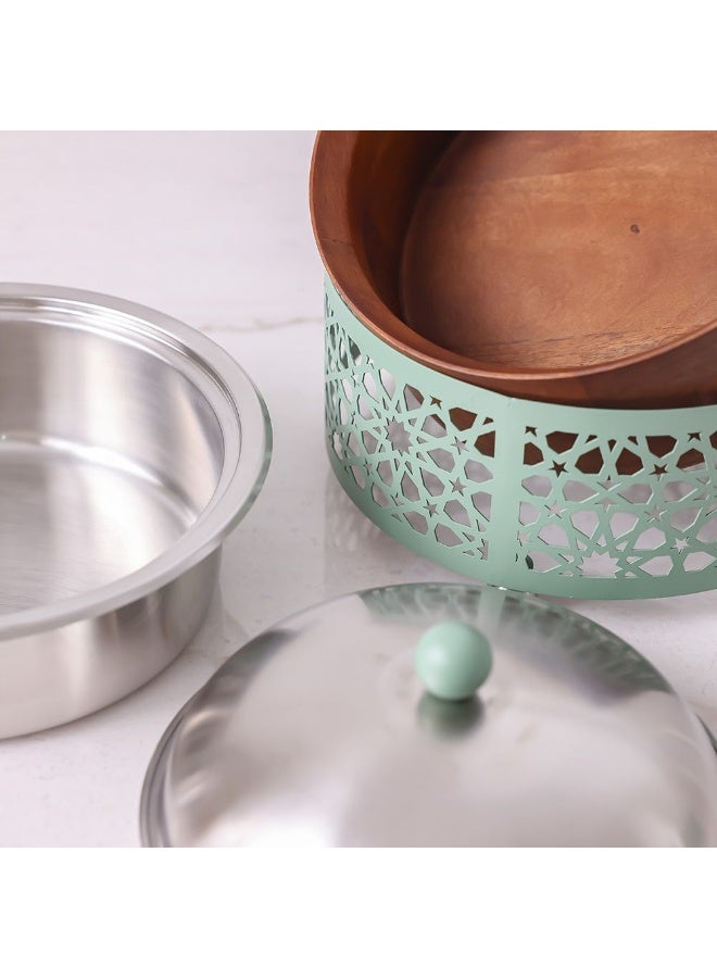 DANUBE HOME وعاء نوماريس الساخن 2500 مل - مصقول غير لامع، مطلي بالبودرة، تصميم متين وأنيق، مثالي للحفاظ على الطعام ساخنًا، احتفاظ بالحرارة، مثالي للاستخدام المنزلي وتناول الطعام 28x28x17 سم - Image 3