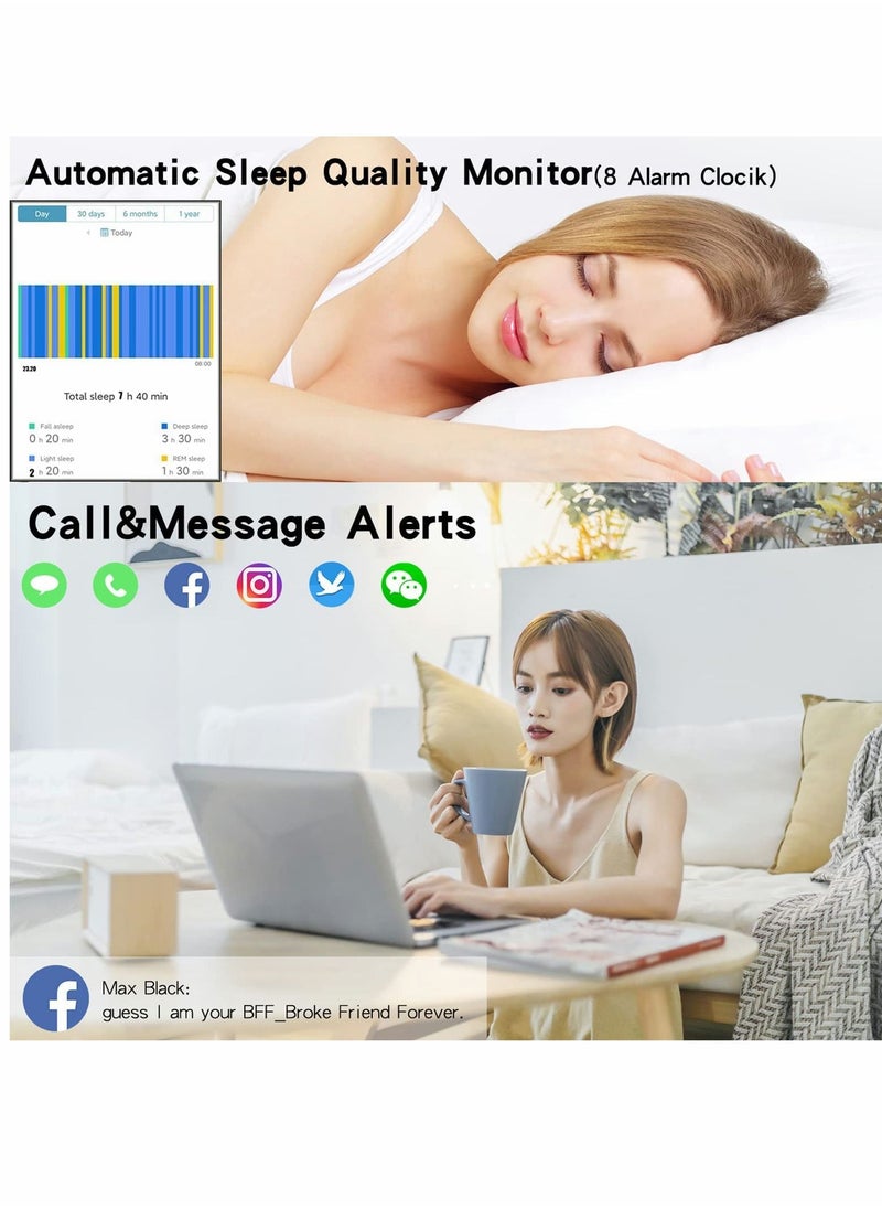 Excefore - Fitness Tracker with Step Counter Calories Stopwatch, IP68 Activity with Heart Rate Monitor with Sleep Tracker Blood Oxygen Wallpaper Settings Smartwatch - Image 1