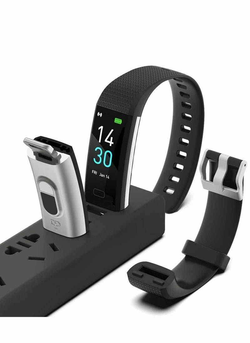 Excefore - Fitness Tracker with Step Counter Calories Stopwatch, IP68 Activity with Heart Rate Monitor with Sleep Tracker Blood Oxygen Wallpaper Settings Smartwatch - Image 1