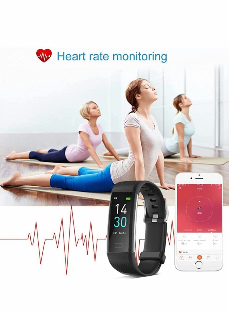 Excefore - Fitness Tracker with Step Counter Calories Stopwatch, IP68 Activity with Heart Rate Monitor with Sleep Tracker Blood Oxygen Wallpaper Settings Smartwatch - Image 1