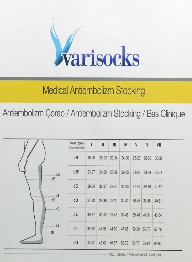 Varisocks Infragenual Antiembolizm Stockings,  Anti-Embolizm Socks ( Short )  Compression Venous Thrombosis Recovery Edema  - Image 3