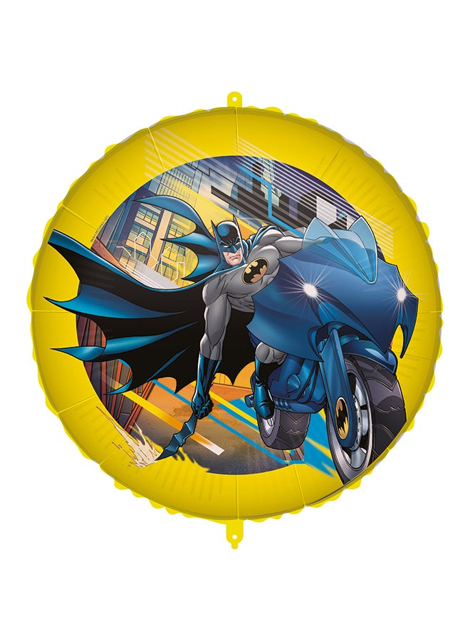 Ciao Batman Round Mylar Balloon – 46 cm Foil Balloon with Straw, Ribbon & Weight - Image 1