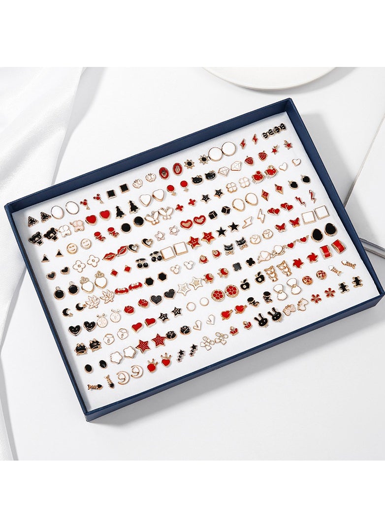 KUYING - 100 Pairs Of Boxed Earrings - Image 1