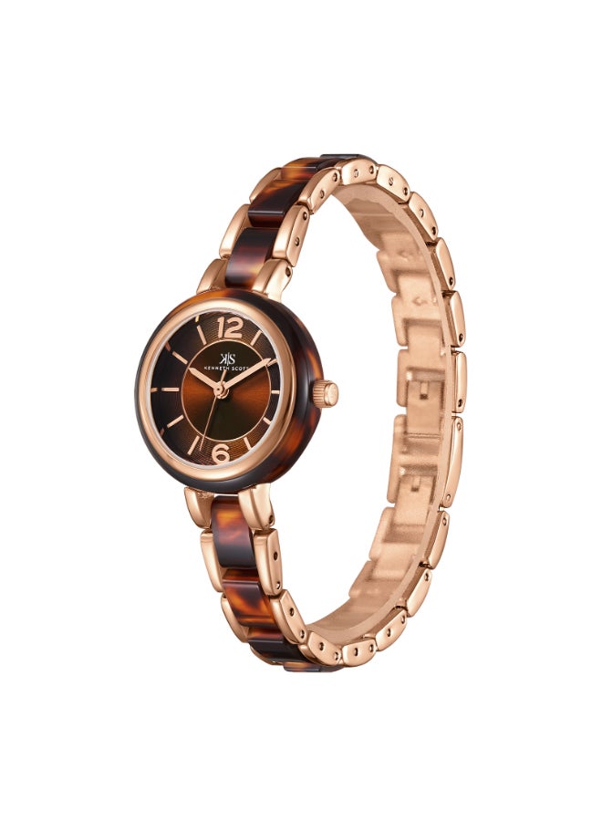 KENNETH SCOTT Women's Alloy and Acetate Plastic Analog Watch K24501-RCDD - 26.5 mm  - Image 2