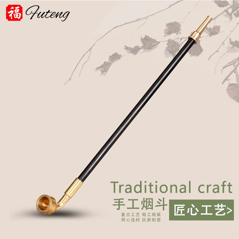 New Vintage Traditional Men'S Cigarette Pot Handmade Wooden Dry Smoke Rod Long Rod Vintage Brass Vintage Portable Long - Image 4