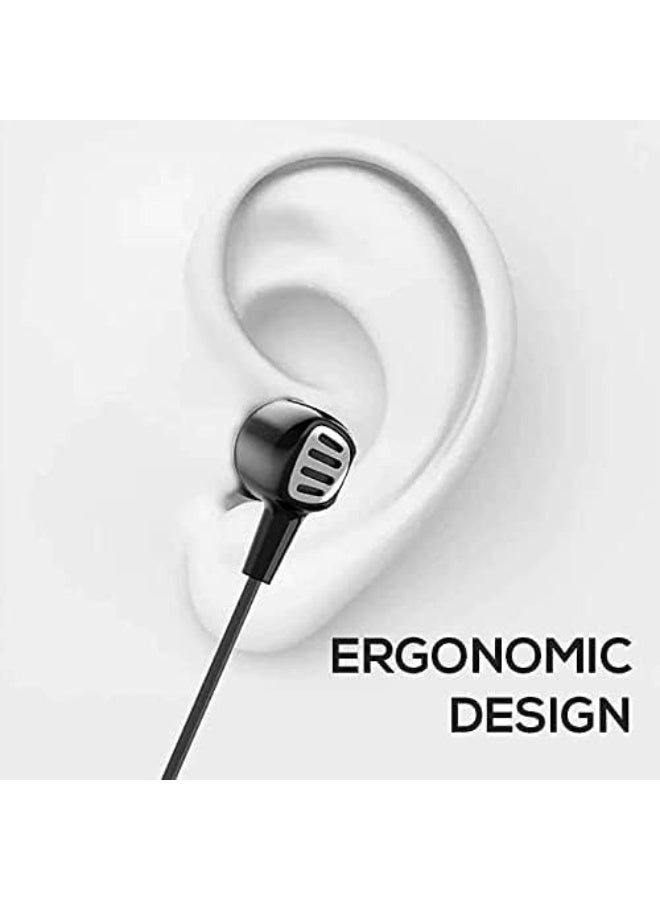 Jellico CT 27 Sport Wired Earphones, Super Bass, 3.5mm Jack, Microphone, Black - Image 4