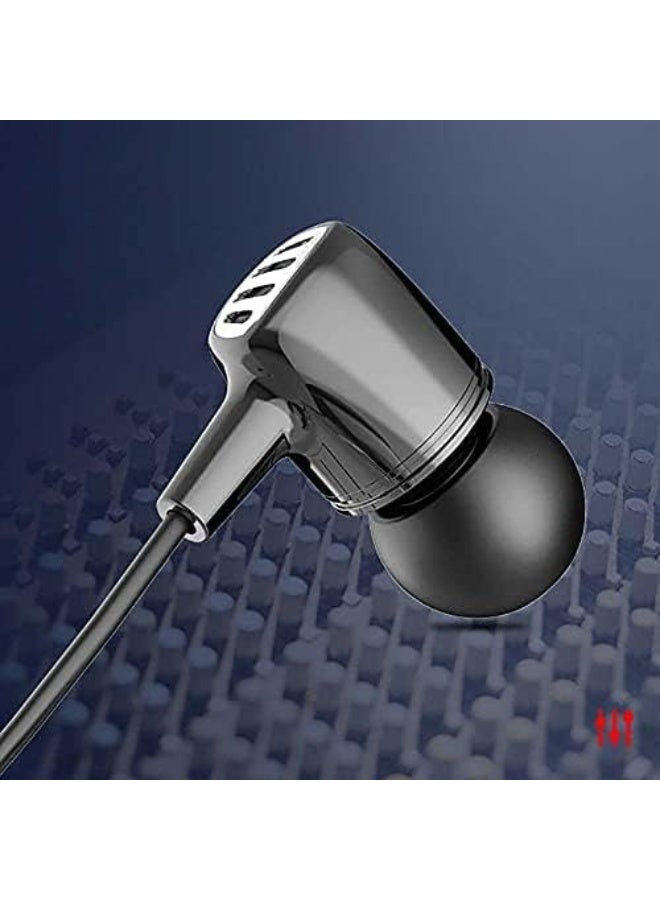 Jellico CT 27 Sport Wired Earphones, Super Bass, 3.5mm Jack, Microphone, Black - Image 1