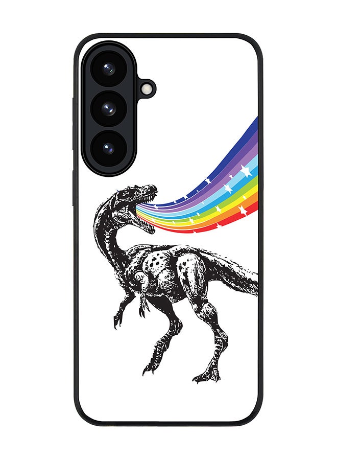 For Samsung Galaxy S26 Plus Case,Slim fit Camera Protection, Shockproof Thin Phone cover  - Rainbow Dino