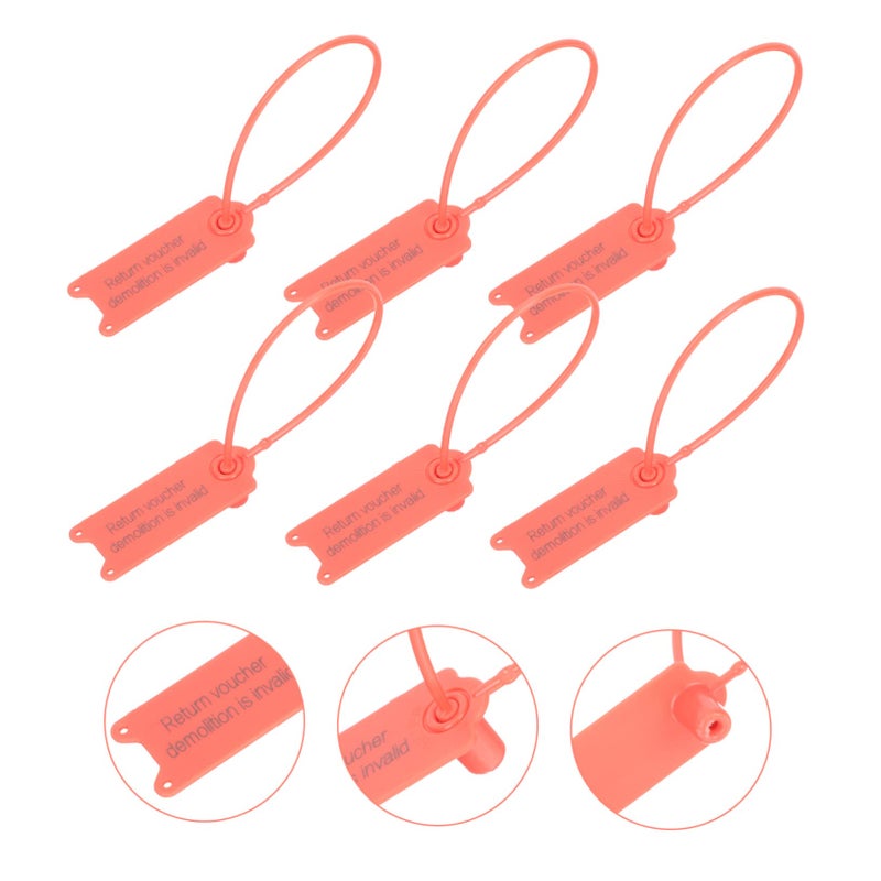 Self Locking Cable Ties 100pcs Red For Secure Labeling Packaging Trucks Luggage Postal Parcels - Image 3