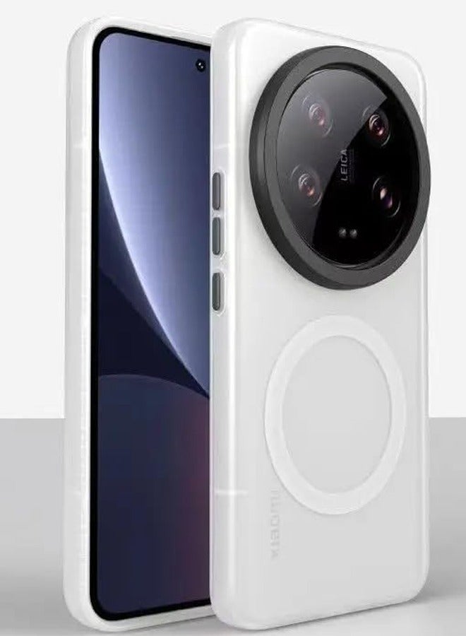 general Shockproof Case Compatible with Xiaomi 14 Ultra 5G, [Compatible with Mag-Safe] Military Grade Protection Translucent Matte Back Slim TPU Cover Anti-Fingerprint