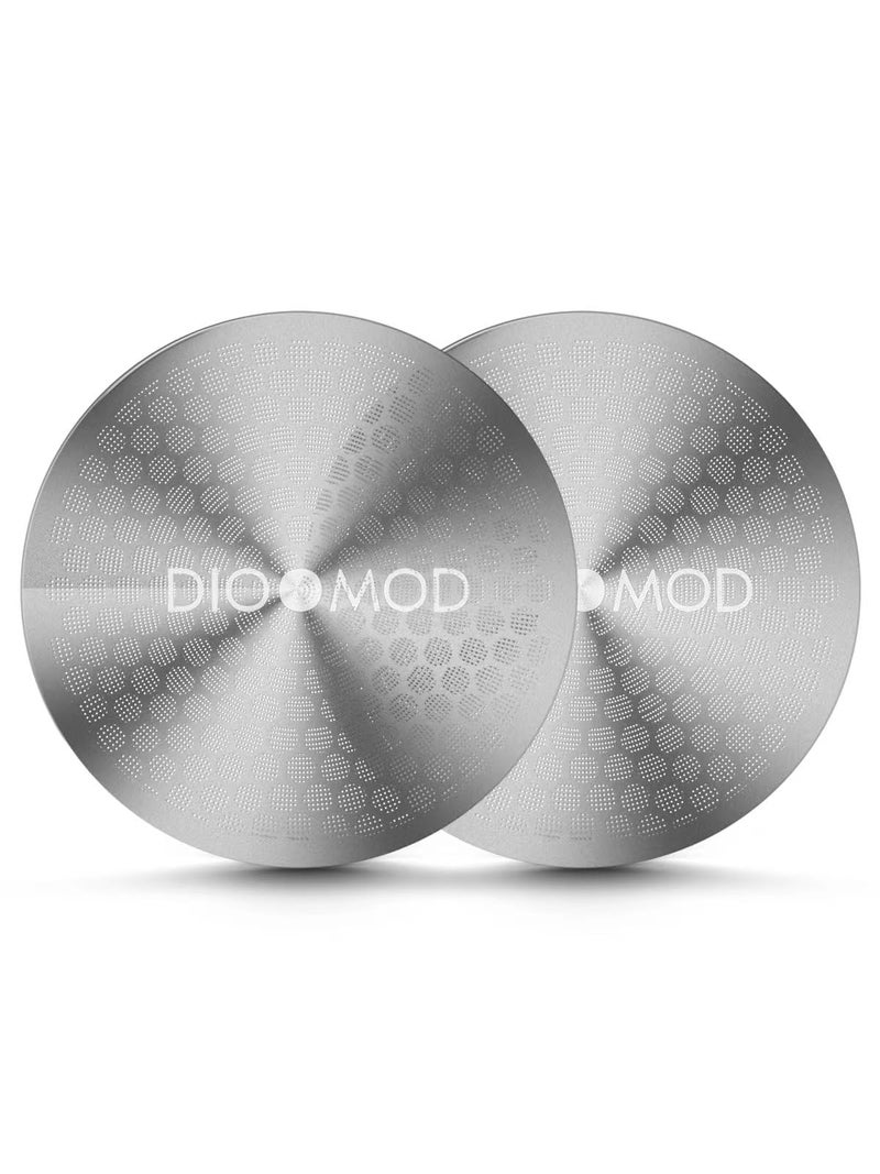 Dioomod 2 pack 5335mm Espresso Puck Screen 09mm 150m Ultra Thin Coffee Espresso Filter Screen  Mesh Reusable Filter for Espresso Portafilter Filter Basket 54mm