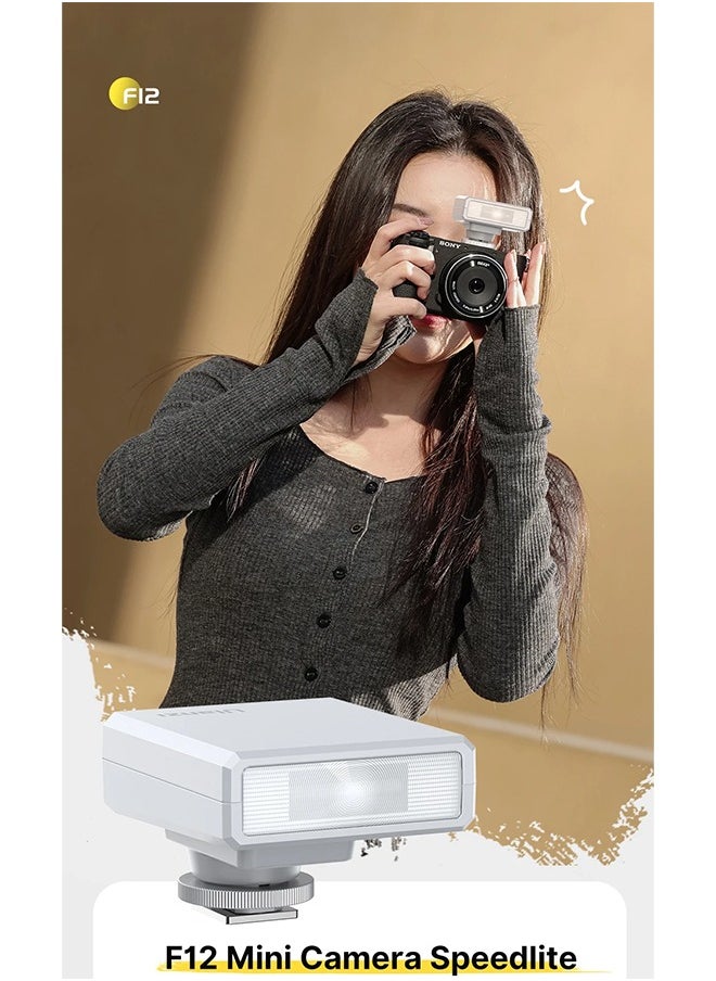 يولانزي - فلاش كاميرا Ulanzi F12 Mini Speedlite 5600K مع قاعدة تثبيت قياسية لكاميرات Sony Canon Nikon Panasonic Olympus Pentax DSLR - Image 1