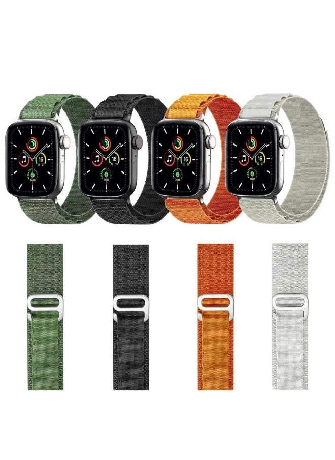 Generic - Alpine Nylon Braided GT2 Watch Strap Loop For Apple Universal IWatch8 Ultra Watch Strap-Color:Orange Red-Specifications:20MM - Image 1