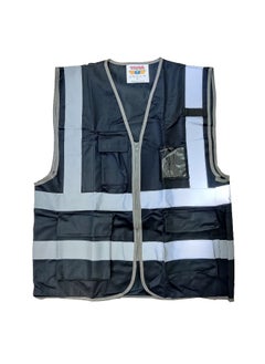 TAHA Black Solid Delux Safety Jacket –Durable & Comfortable Protective Outerwear for all Risk & Hazardous Environmnet | Black | Size-XL  - Image 1