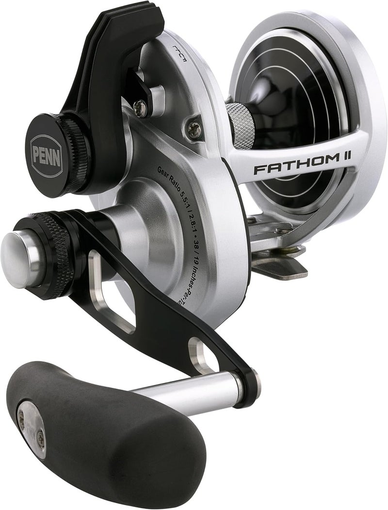 Penn Fathom II Lever Drag 2 Speed Conventional Fishing Reel - Model FTHII30LD2 - Image 1