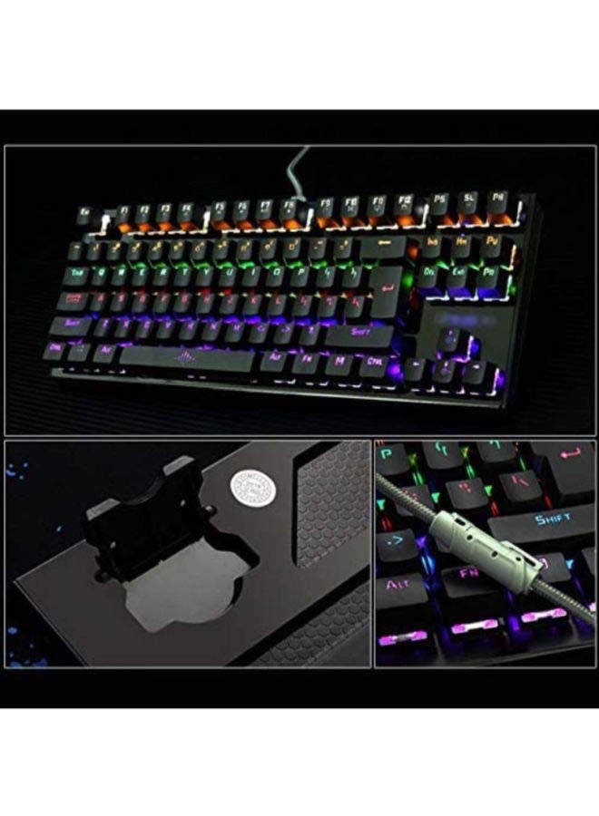 87-Keys Backlit Colorful LED USB Wired Game Keyboard - Image 2