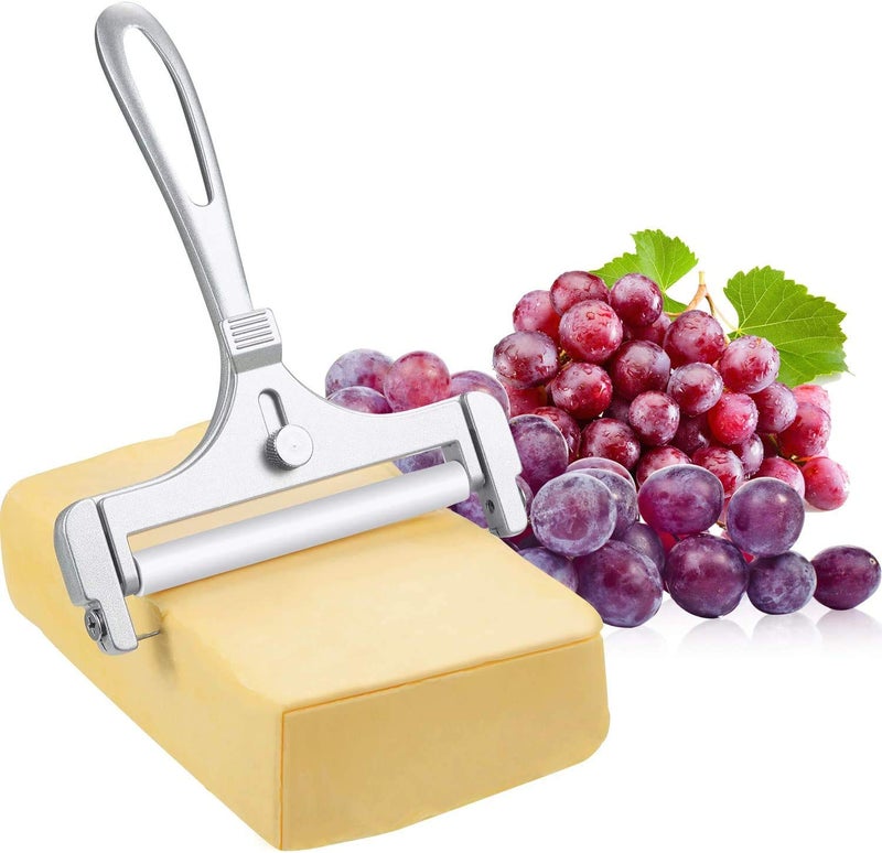 choolo Stainless Steel Wire Cheese Slicer Adjustable Thickness Cheese Cutter for Soft SemiHard Cheeses Kitchen Cooking Tool 