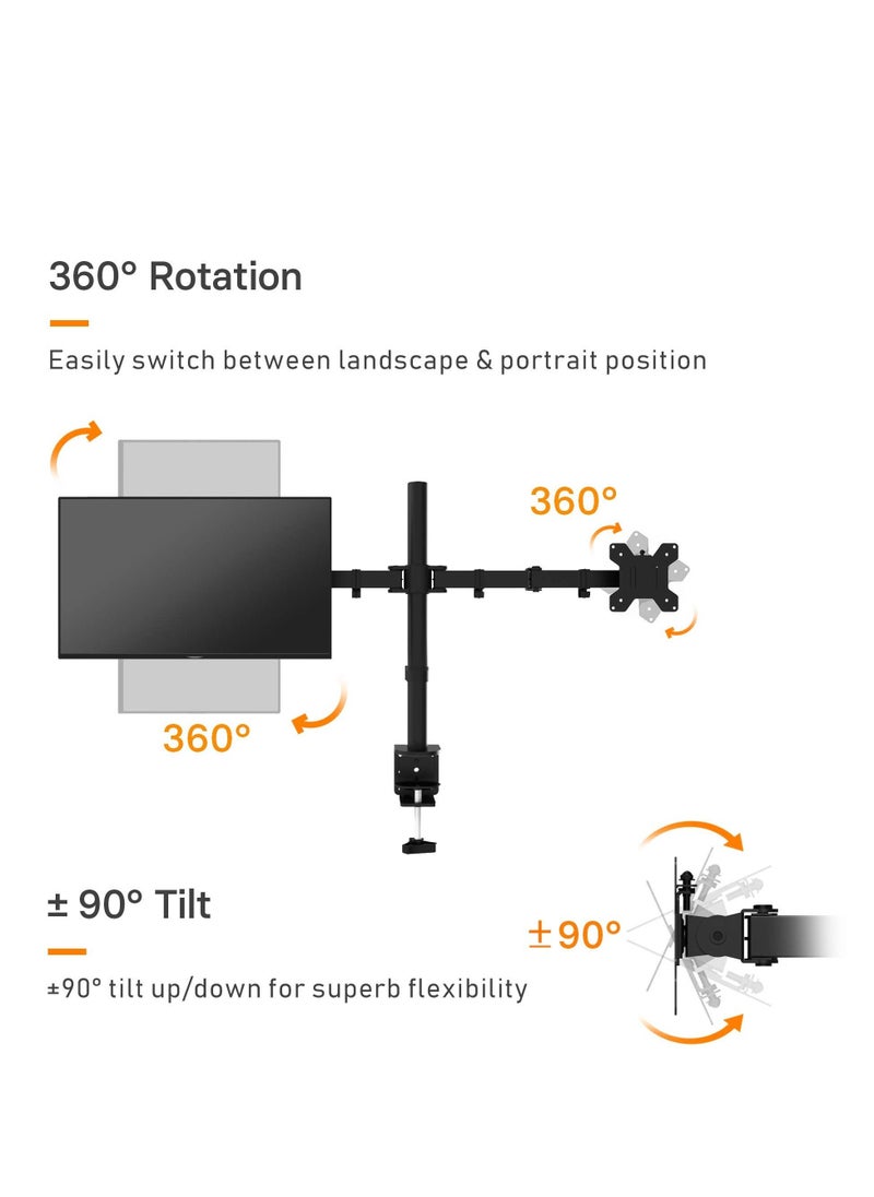 Arabest - Monitor Mount Stand Dual Lcd Led Monitor Arm for Desk, Heavy Duty Gaming Monitor Stand Fully Adjustable Arms Hold 2 Screens Up to 27 Inches - Image 1