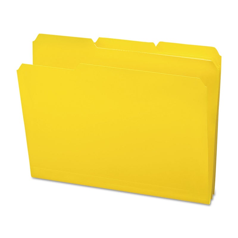 Smead Poly File Folder 13Cut Tab Letter Size Yellow 24 Per Box 10504