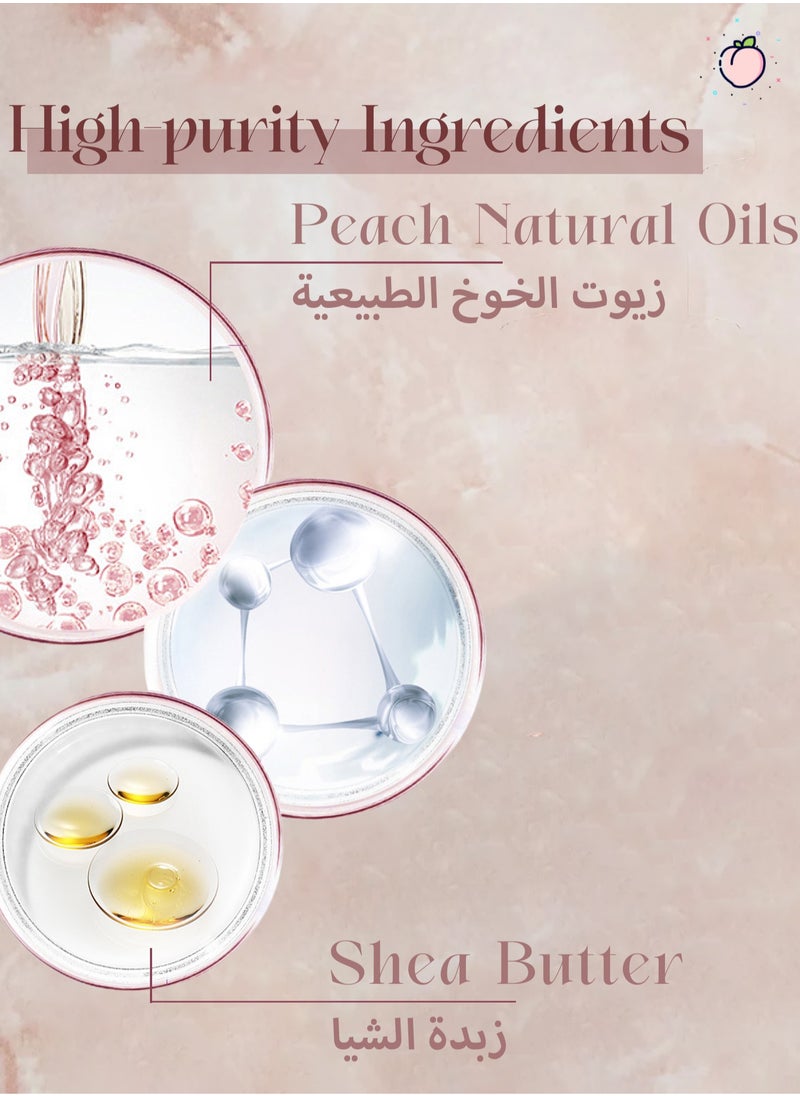Heyxi NATURAL Peach Body Ice Cream Scrub With Glycerin, Shea Butter And Peach Oil | Exfoliating Body Scrub For Skin Care, Stretch Marks, Acne, Cellulite | Body Scrub Exfoliator | 250g  - Image 5