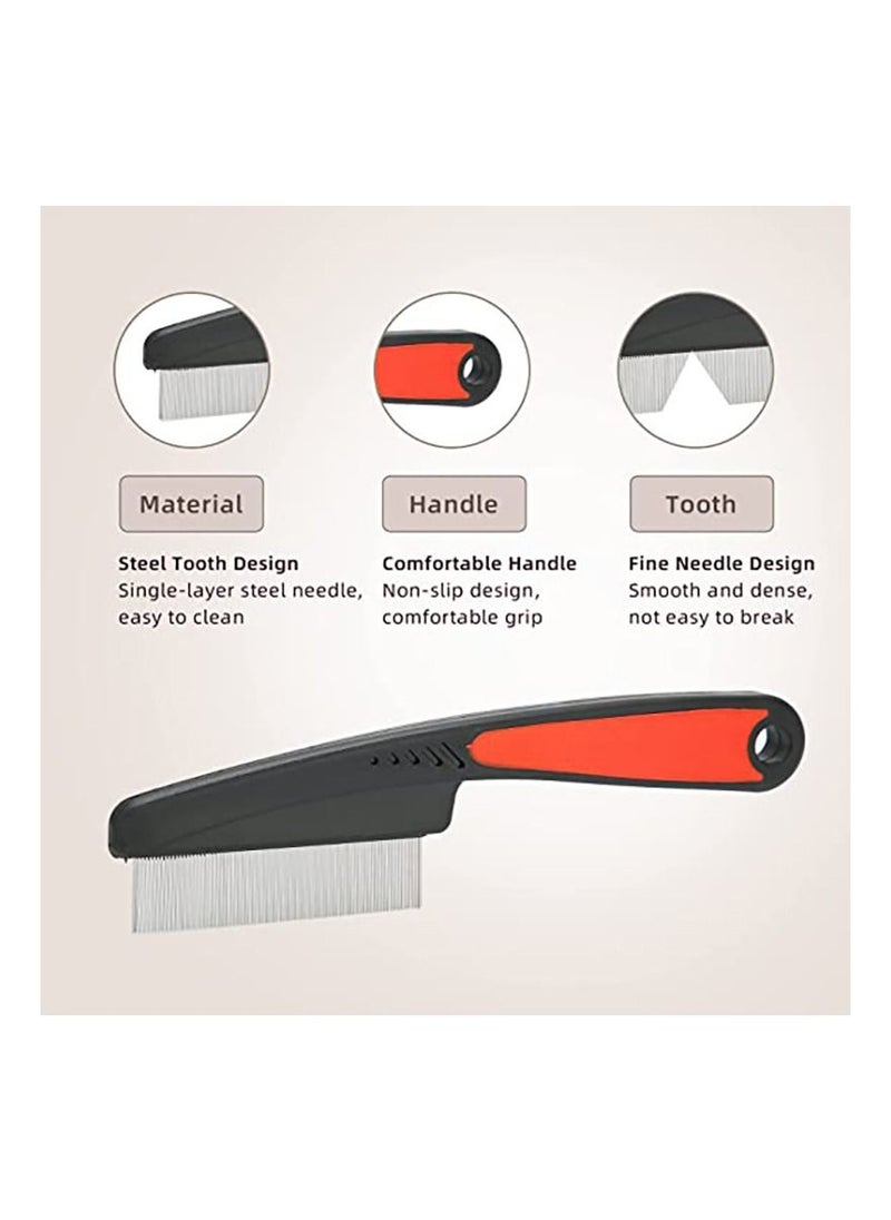 Generic - Lice Comb Stainless Steel Fine Tooth Comb Dandruff Comb Professional Fine Tooth Hair Comb for Kids and Adults - Image 1