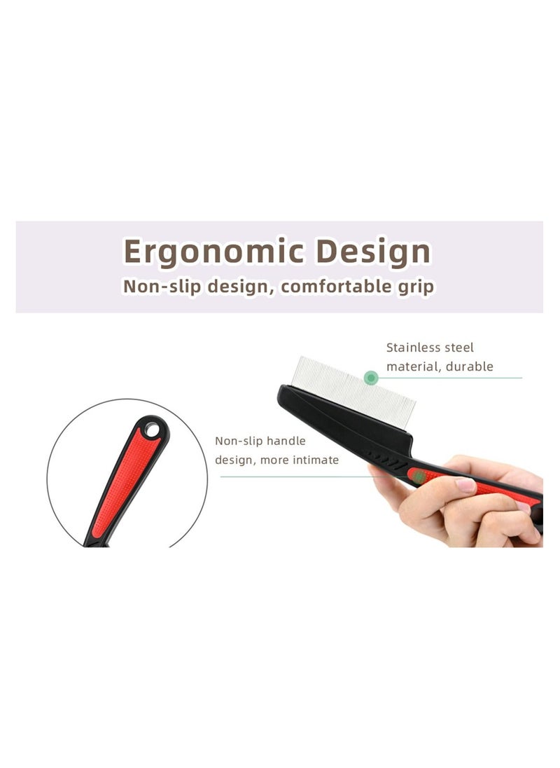 Generic - Lice Comb Stainless Steel Fine Tooth Comb Dandruff Comb Professional Fine Tooth Hair Comb for Kids and Adults - Image 1