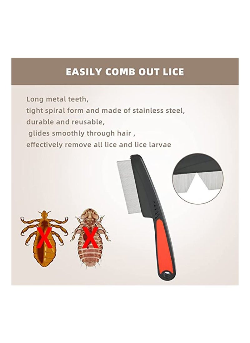 Generic - Lice Comb Stainless Steel Fine Tooth Comb Dandruff Comb Professional Fine Tooth Hair Comb for Kids and Adults - Image 1