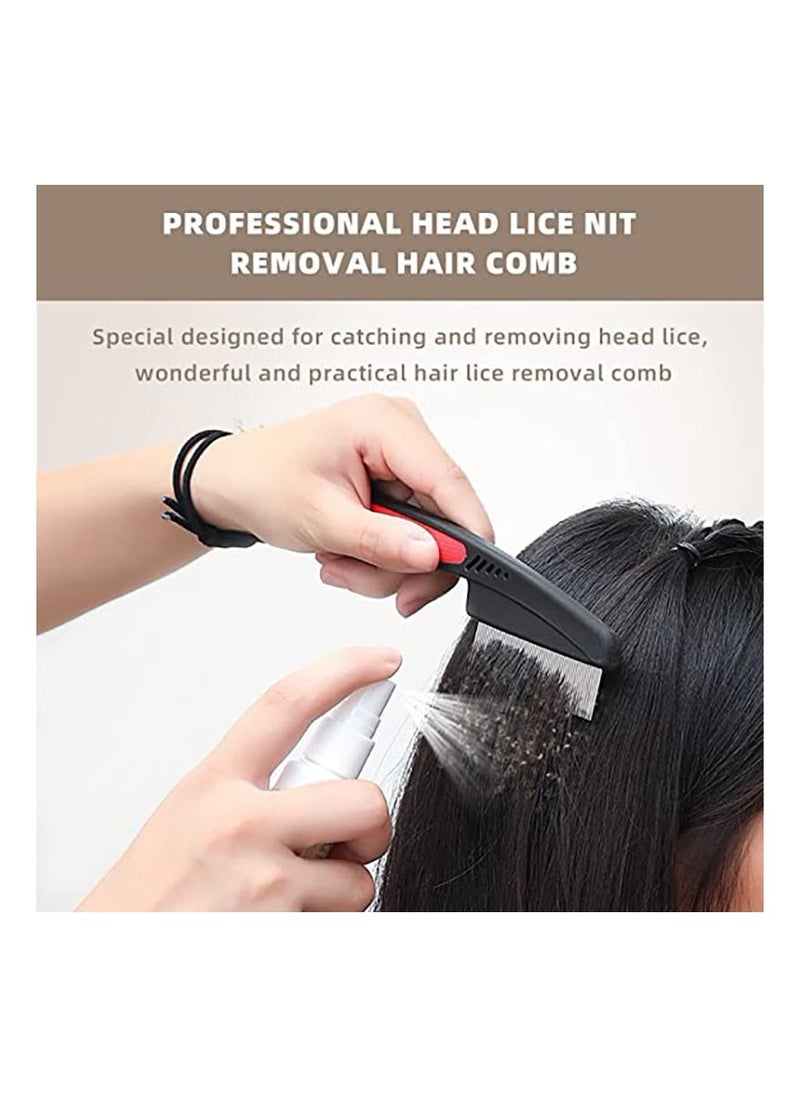 Generic - Lice Comb Stainless Steel Fine Tooth Comb Dandruff Comb Professional Fine Tooth Hair Comb for Kids and Adults - Image 1